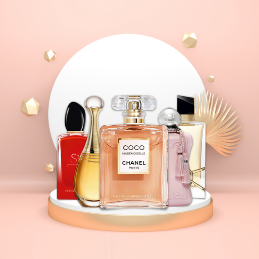 Collection of 5 best-selling luxury women's perfumes 